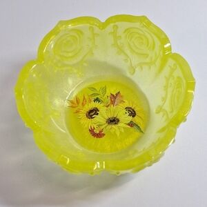 Yellow Floral Decorative Bowl